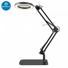 30X Magnifying Glass with Light and Stand 3 Color Dimming Lights Magnifying Lam