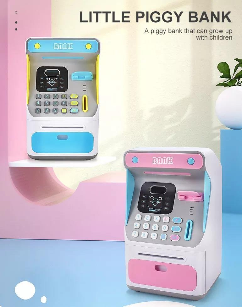 Simulation electronic password mini money box spielzeug piggy bank  3
