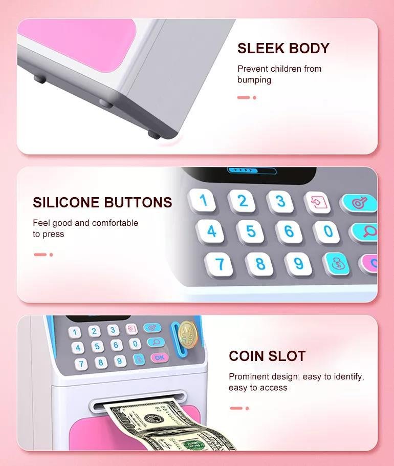 Simulation electronic password mini money box spielzeug piggy bank  2