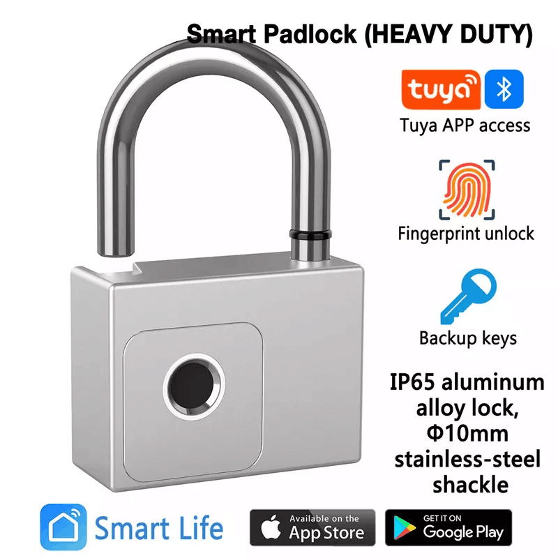 Factory Heavy Duty Fingerprint Lock Padlock Smart Tuya Big Fingerprint Padlock 5