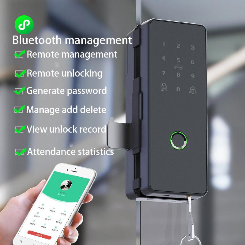 Fingerprint Electronic Bluetooth Smart Door Lock with Mechanical Key Door Lock 4