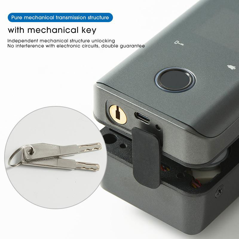 Tuya Free Opening Glass Door Fingerprint Password Lock Glass Door Lock