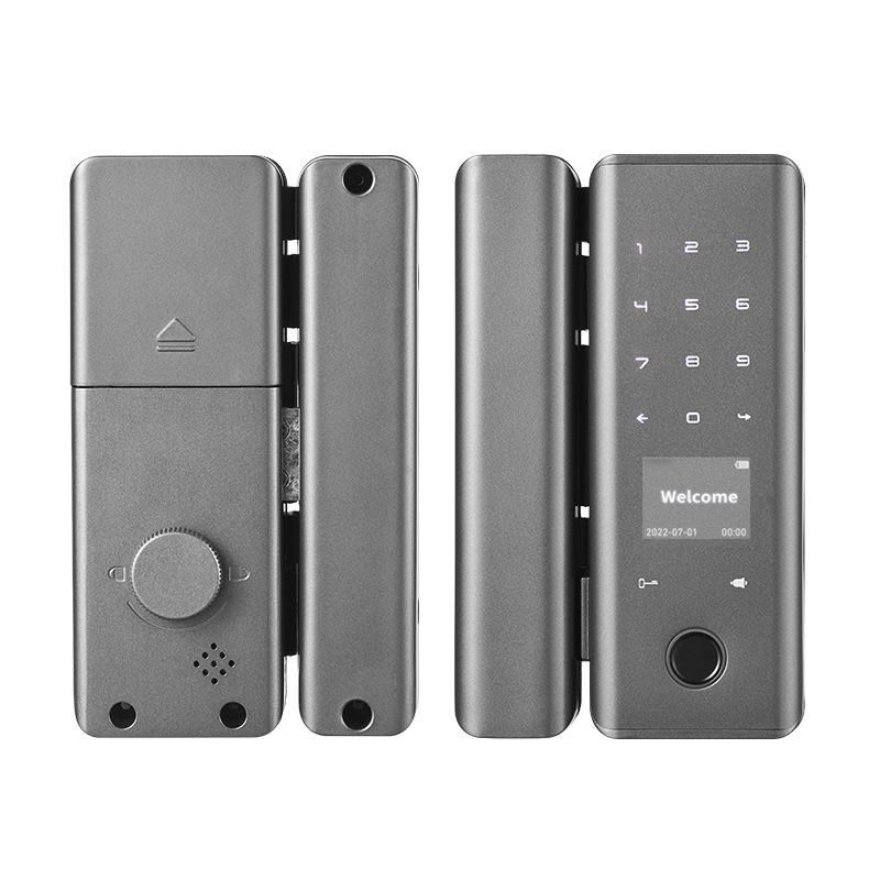 Tuya Free Opening Glass Door Fingerprint Password Lock Glass Door Lock 3