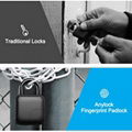 Waterproof Tuya Smart Fingerprint Padlock With Cover Remote Smart Tuya Lock 3