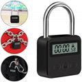 High Quality Multifunction Timing lock Timer Alarming Padlock Time Release Lock 4