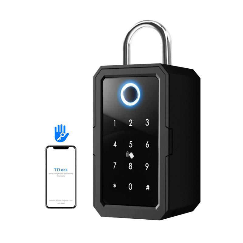 Smart Waterproof Fingerprint Key Box Lock Smart Key Box Wall Mount Safe