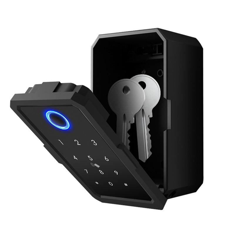 Smart Waterproof Fingerprint Key Box Lock Smart Key Box Wall Mount Safe Key Box 2