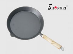 Wooden Handle Fry Pan