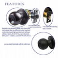 Door Lock Factory Ball Style Keyed Entry Knob Lock Tubular Entrance Knobset