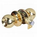 Door Lock Factory Ball Style Keyed Entry Knob Lock Tubular Entrance Knobset 3