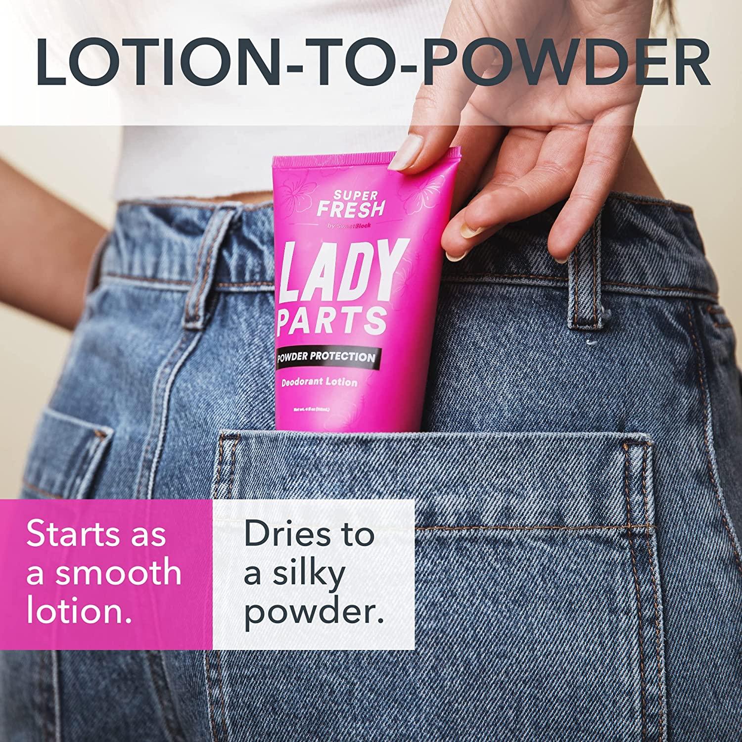 Lady Parts Feminine Hygiene Body Powder Deodorant Lotion For Breasts