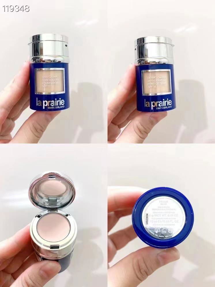 la prairie makeup set 3 in 1 Caviar Foundation 10ml  Air Custion 4g  Powder 15g