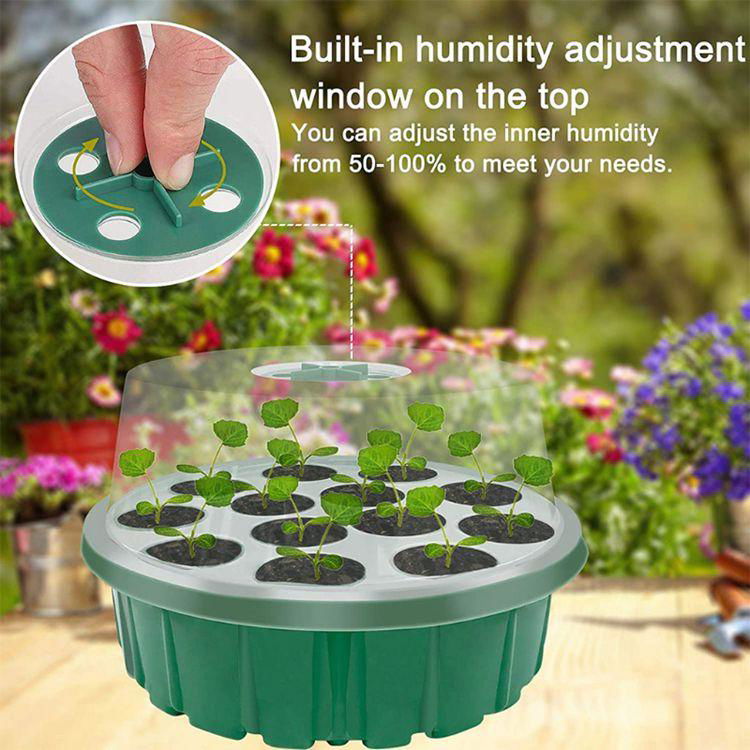 13 Holes Seed Propagator Kit         Plastic Seed Propagation Trays With Dome    5