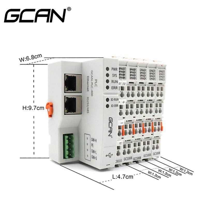 GCAN-IO-8000 Standard CANopen Adapter PLC Slave Device IO Coupler Modular Design 4