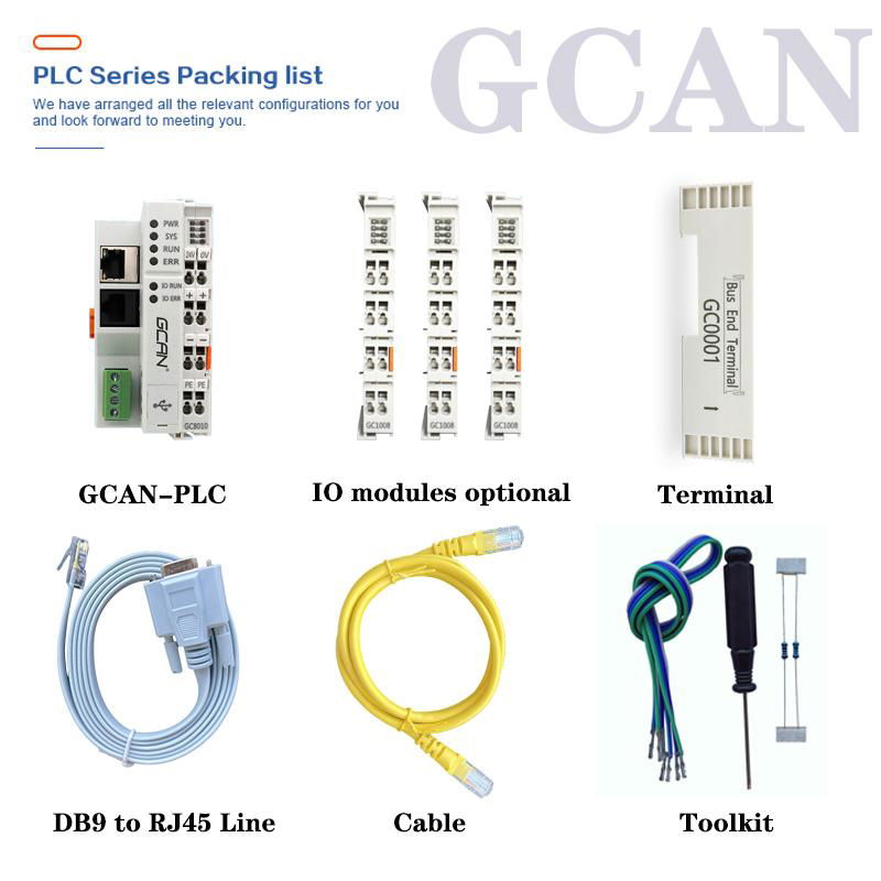 GCAN-IO-8000 Standard CANopen Adapter PLC Slave Device IO Coupler Modular Design 5