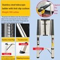 Stainless Steel Single Telescopic Ladder with Anti-slip Cushion3.5m 2