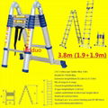 Blue 2 IN 1 Multipurpose Telescopic Ladder 3.8m