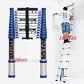 Blue Single Telescopic Ladder with Anti-slip Cushion  3.8m 1