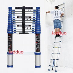 Blue Single Telescopic Ladder with Anti-slip Cushion  3.8m