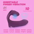 Three colors waterproof 10 vibration modes finger sheath vibrator  2