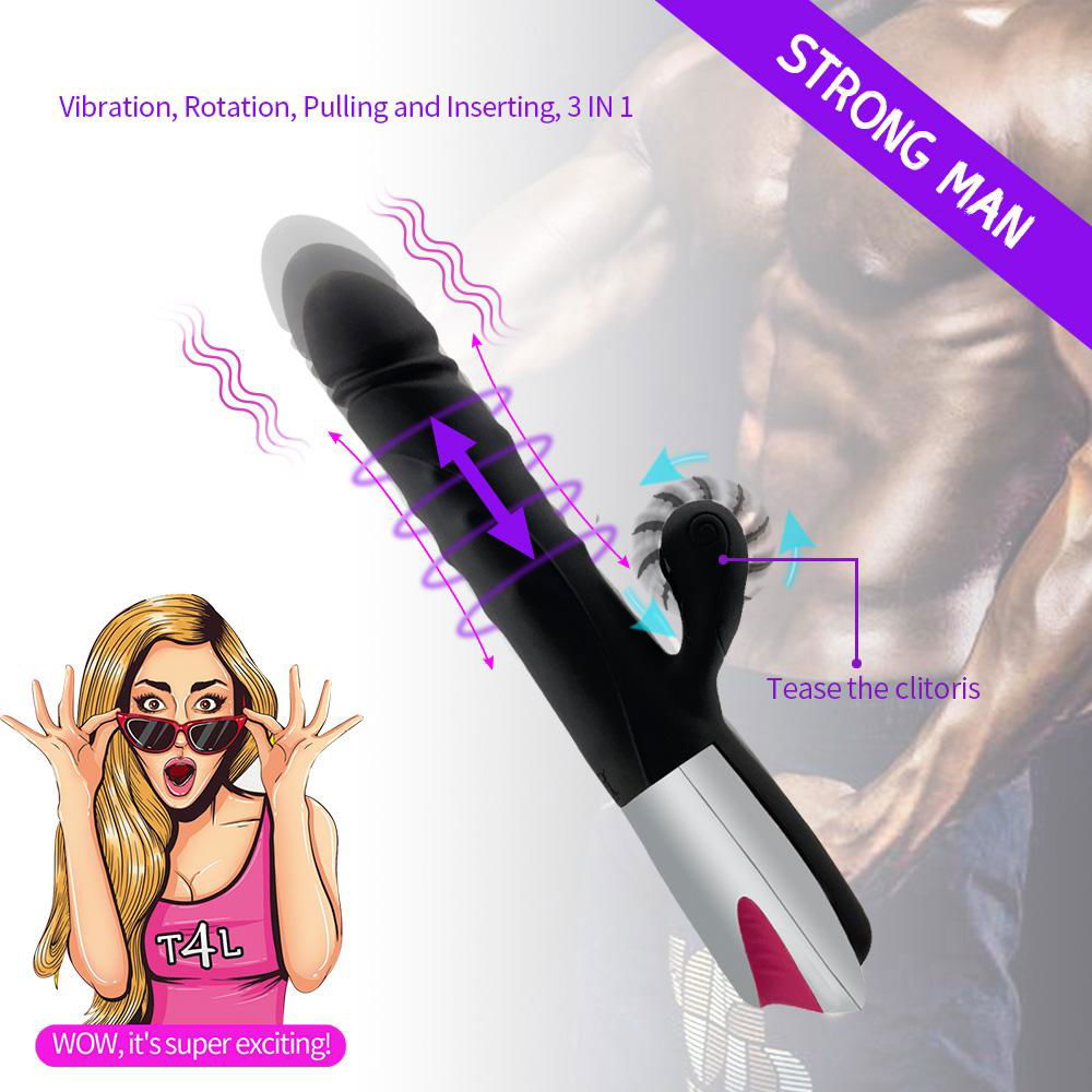  10 Vibration modes, 12 Independent rotating tongue female vibrator sex toy