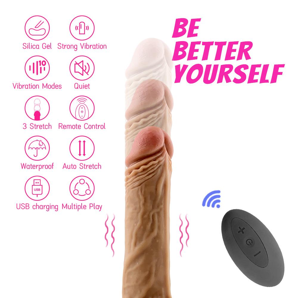 10 Vibration modes, 3 Speed thrust, Wireless remote control Dildo  2