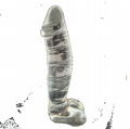  High quality custom color size glass dildo 