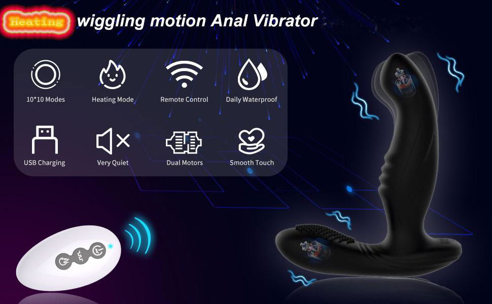 Remote Control Prostate  3 Speed  & 10 Vibration Modes Waterproof Anal Vibrator 4