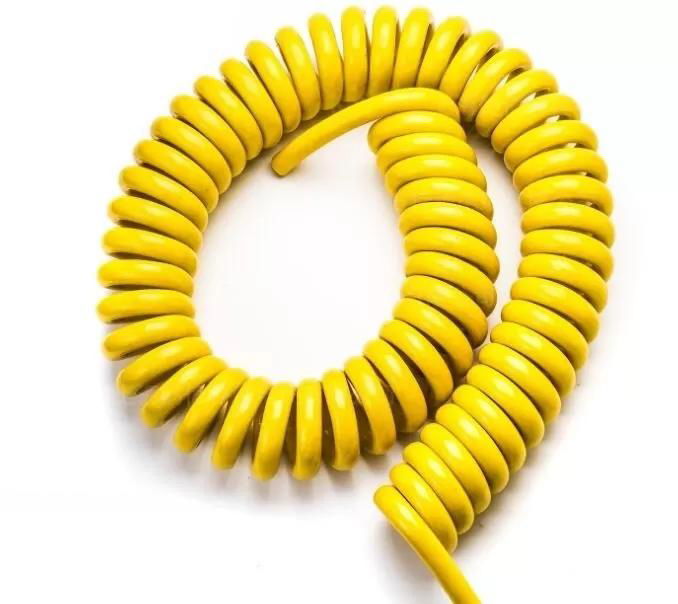 Oil Resistant Flexible PVC Insulated PUR Electric Cable Spiral Cable Coiled Wire 5