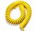 Oil Resistant Flexible PVC Insulated PUR Electric Cable Spiral Cable Coiled Wire 5