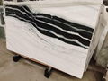 panda white marble slab with black veins ,shows good texture and luxury, 1