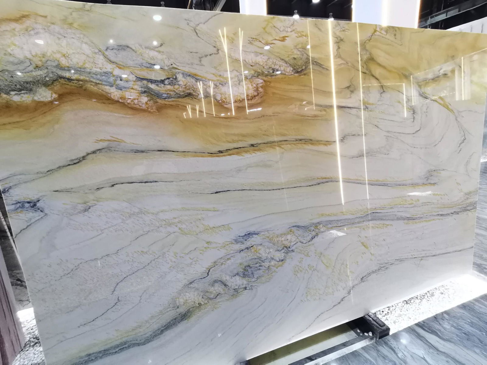 precious marble slab for wall decoration with rainbow veins 2