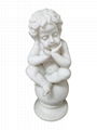angel boy pure white marble statue figure sculpture  3