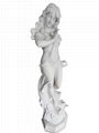 angel boy pure white marble statue figure sculpture  4