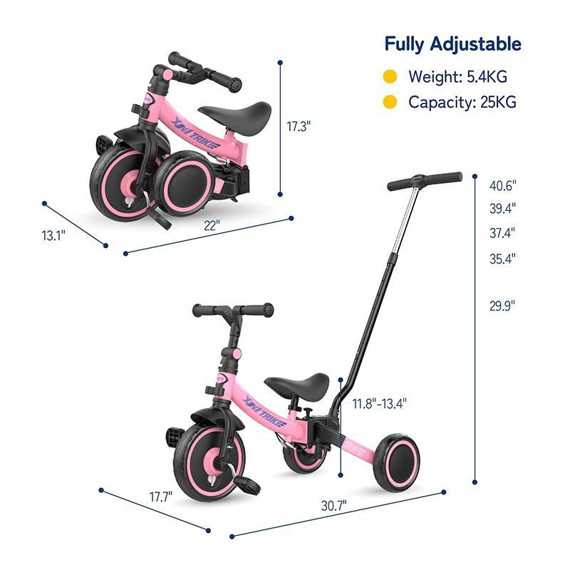 Besrey 7-in-1 Toddler Trike Bike for Infant and Kids 3