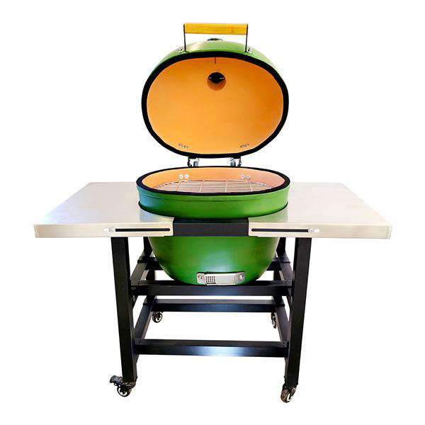 Upgrade 20”Ceramic Grill with Cart Esmog oval ceramic grills,big green