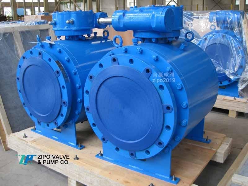 API6D flanged end forge steel trunnion mounted pipeline ball valve 4