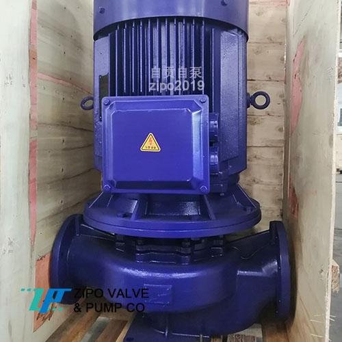 四川自贡自泵水泵ISG或ISW或YG立式管道离心泵立式增压泵