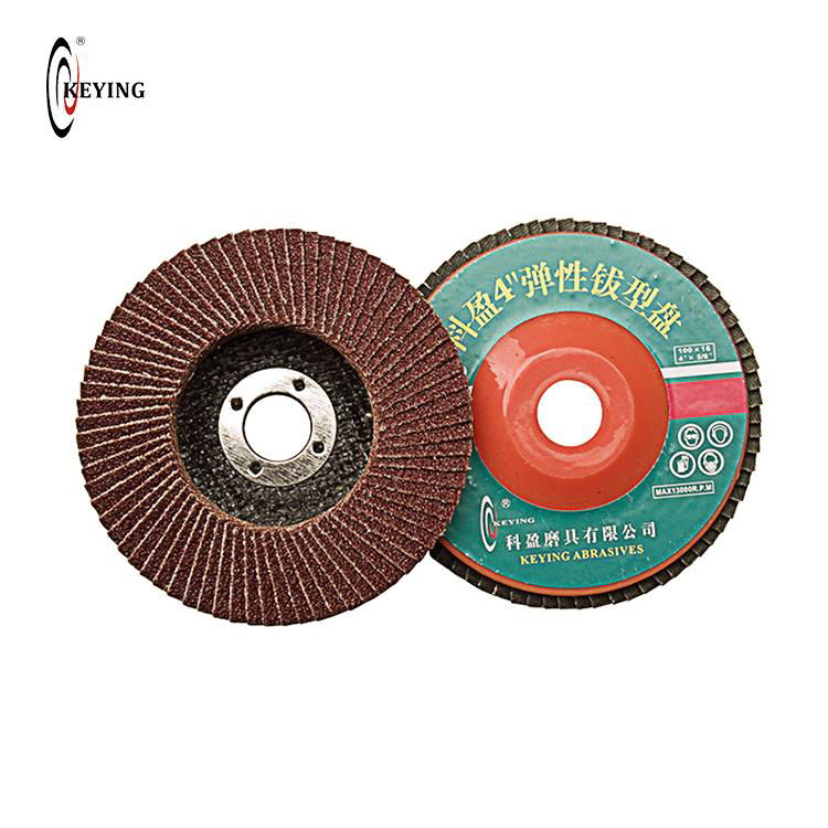 Stock lots 4'' emery cloth Flap Disc Durable Calcine Aluminum Abrasive Disc 2