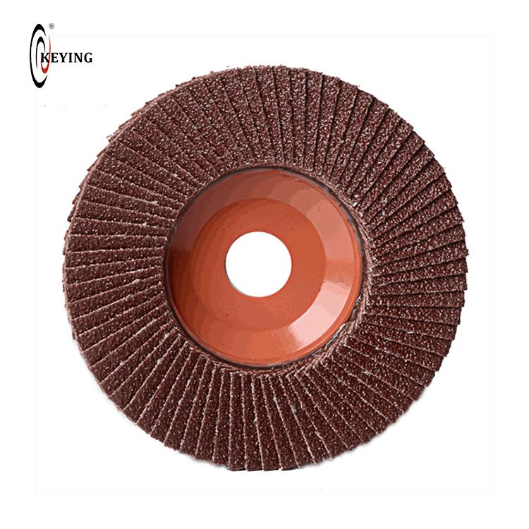 Stock lots 4'' emery cloth Flap Disc Durable Calcine Aluminum Abrasive Disc 3