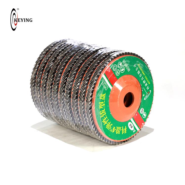 Stock lots 4'' emery cloth Flap Disc Durable Calcine Aluminum Abrasive Disc 5