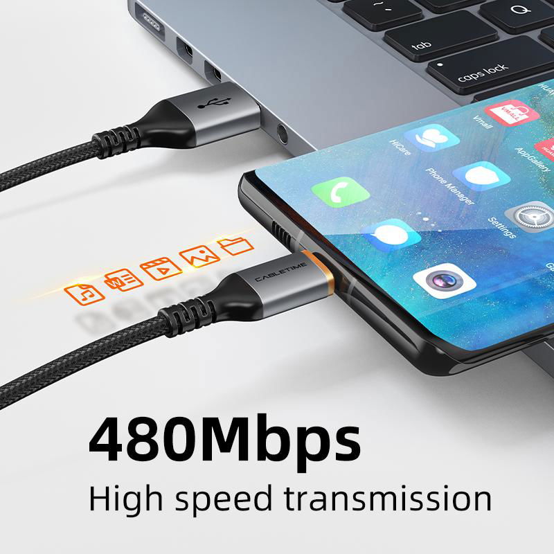 5A USB A To USB C Fast Charge Cable 2