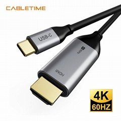 CABLETIME USB TYPE C TO HDMI Cable 4K/60Hz 