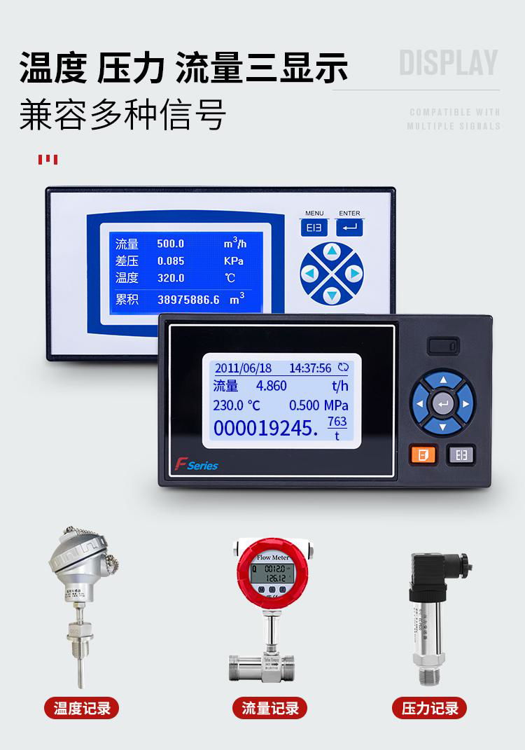 GT20F分体显示智能流量积算仪蒸汽流量积算显示仪485远传流量表 2