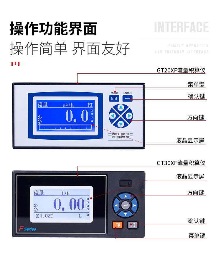 GT20F分体显示智能流量积算仪蒸汽流量积算显示仪485远传流量表 3