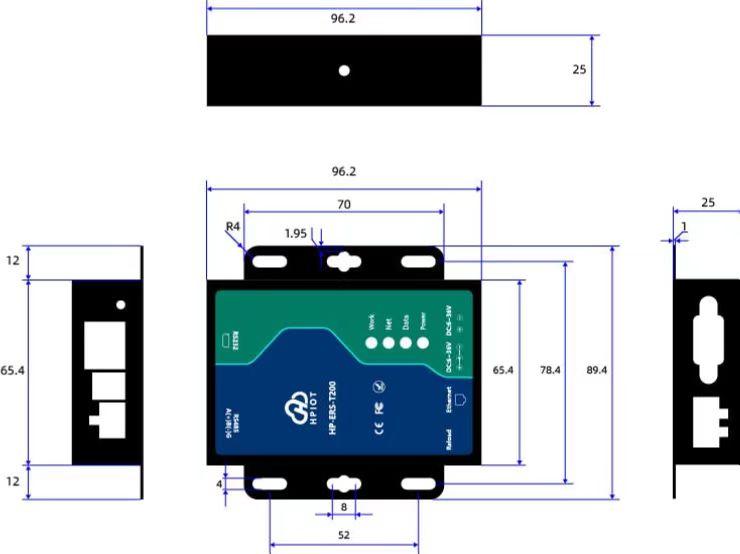 HP-ERS-T200路灯应用串口通信服务器 4