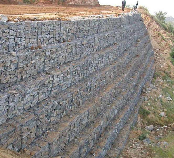 Lattice guest network Green shore pad gabion stone cage net  2