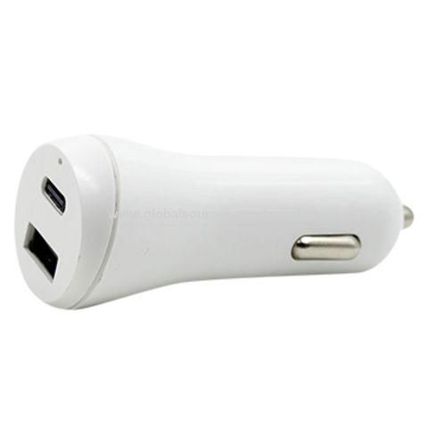 Cigarette Lighter Mini Aluminum Alloy Type C 5V 3A Dual USB Car Charger 3