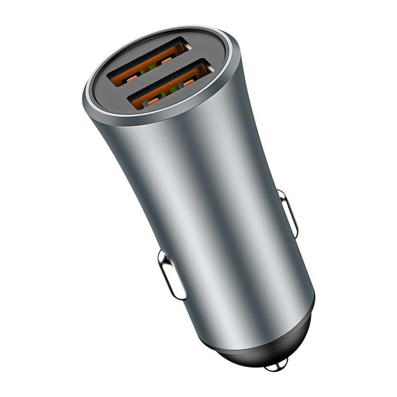 12/24V 5V 2.4A Mini Fast Charge USB TYPE-C high-quality dual USB car charger 4