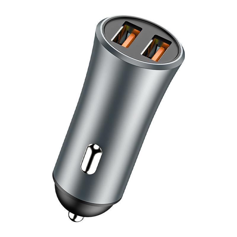 12/24V 5V 2.4A Mini Fast Charge USB TYPE-C high-quality dual USB car charger 5